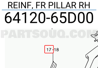 Suzuki 6412065D00 REINF, FR PILLAR RH