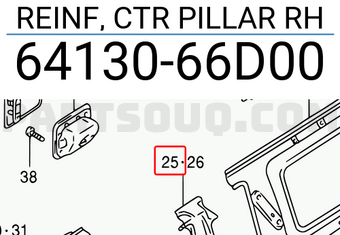 Suzuki 6413066D00 REINF, CTR PILLAR RH