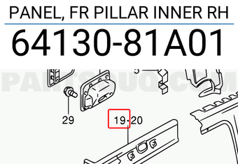 Suzuki 6413081A01 PANEL, FR PILLAR INNER RH