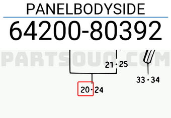 Suzuki 6420080392 PANELBODYSIDE