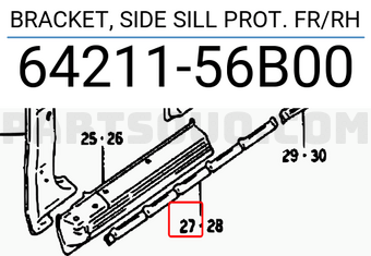 Suzuki 6421156B00 BRACKET, SIDE SILL PROT. FR/RH