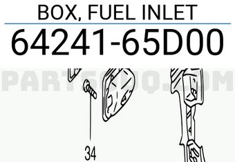 Suzuki 6424165D00 BOX, FUEL INLET