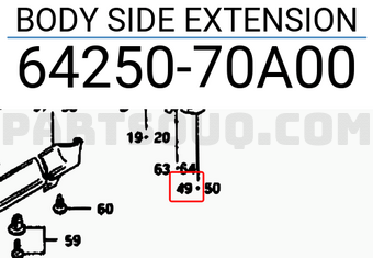 Suzuki 6425070A00 BODY SIDE EXTENSION