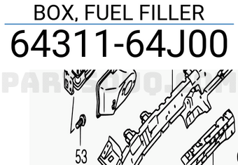 Suzuki 6431164J00 BOX, FUEL FILLER