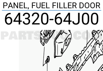 Suzuki 6432064J00 PANEL, FUEL FILLER DOOR