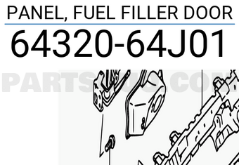 Suzuki 6432064J01 PANEL, FUEL FILLER DOOR