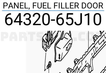 Suzuki 6432065J10 PANEL, FUEL FILLER DOOR
