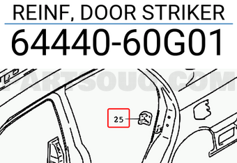 Suzuki 6444060G01 REINF, DOOR STRIKER