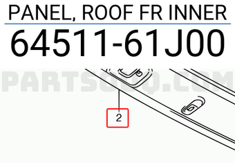 Suzuki 6451161J00 PANEL, ROOF FR INNER