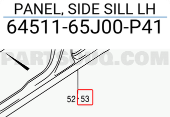Suzuki 6451165J00P41 PANEL, SIDE SILL LH
