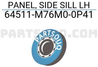 Suzuki 64511M76M00P41 PANEL, SIDE SILL LH