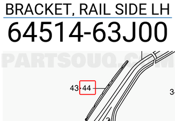 Suzuki 6451463J00 BRACKET, RAIL SIDE LH