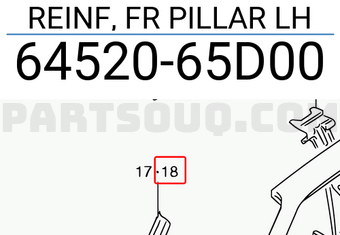 Suzuki 6452065D00 REINF, FR PILLAR LH