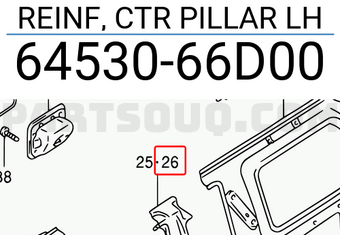 Suzuki 6453066D00 REINF, CTR PILLAR LH