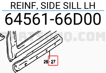 Suzuki 6456166D00 REINF, SIDE SILL LH