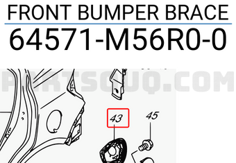 Suzuki 64571M56R00 FRONT BUMPER BRACE