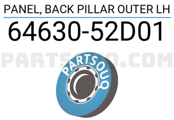 Suzuki 6463052D01 PANEL, BACK PILLAR OUTER LH