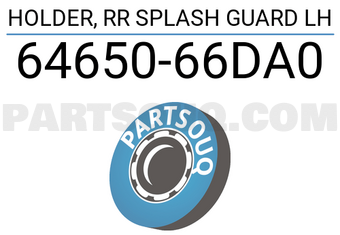 Suzuki 6465066DA0 HOLDER, RR SPLASH GUARD LH