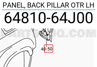 Suzuki 6481064J00 PANEL, BACK PILLAR OTR LH