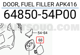 Suzuki 6485054P00 DOOR, FUEL FILLER APK416