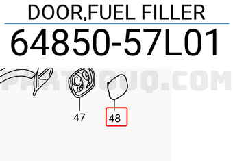 Suzuki 6485057L01 DOOR,FUEL FILLER