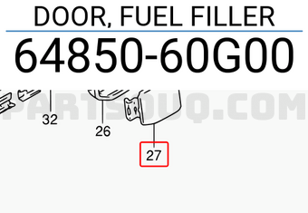 Suzuki 6485060G00 DOOR, FUEL FILLER