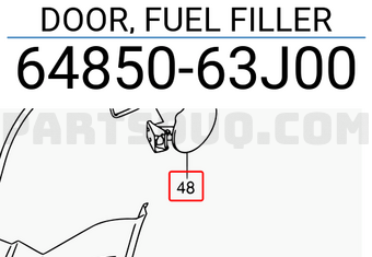Suzuki 6485063J00 DOOR, FUEL FILLER