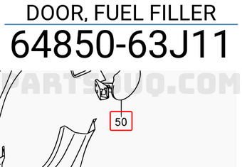 Suzuki 6485063J11 DOOR, FUEL FILLER