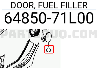 Suzuki 6485071L00 DOOR, FUEL FILLER