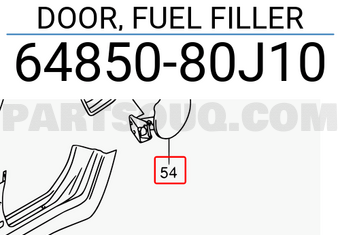 Suzuki 6485080J10 DOOR, FUEL FILLER