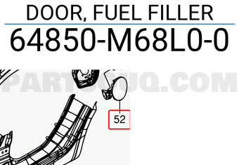 Suzuki 64850M68L00 DOOR, FUEL FILLER