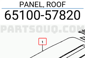 Suzuki 6510057820 PANEL, ROOF
