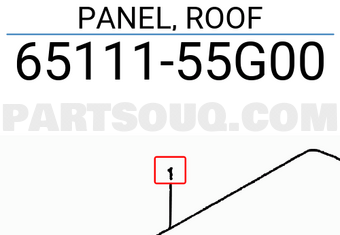 Suzuki 6511155G00 PANEL, ROOF