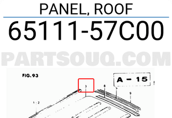 Suzuki 6511157C00 PANEL, ROOF
