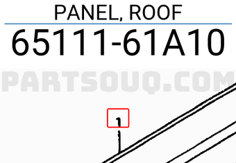 Suzuki 6511161A10 PANEL, ROOF