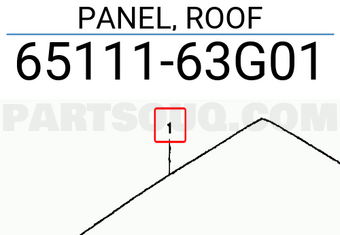 Suzuki 6511163G01 PANEL, ROOF