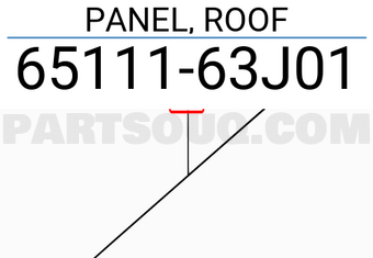 Suzuki 6511163J01 PANEL, ROOF
