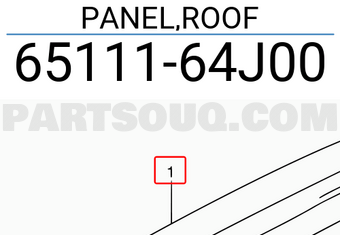 Suzuki 6511164J00 PANEL,ROOF