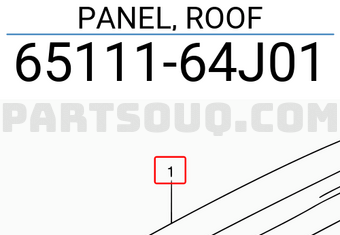 Suzuki 6511164J01 PANEL, ROOF