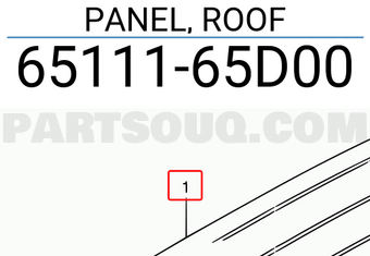 Suzuki 6511165D00 PANEL, ROOF