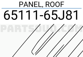 Suzuki 6511165J81 PANEL, ROOF