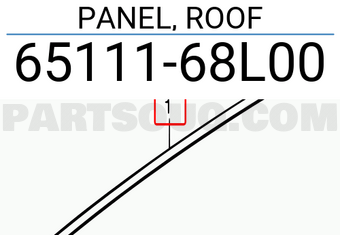 Suzuki 6511168L00 PANEL, ROOF