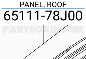 Suzuki 6511178J00 PANEL, ROOF