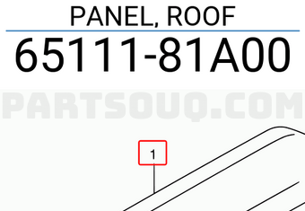 Suzuki 6511181A00 PANEL, ROOF
