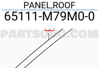 Suzuki 65111M79M00 PANEL,ROOF