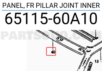 Suzuki 6511560A10 PANEL, FR PILLAR JOINT INNER