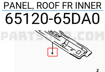 Suzuki 6512065DA0 PANEL, ROOF FR INNER