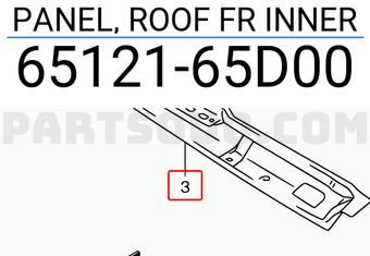 Suzuki 6512165D00 PANEL, ROOF FR INNER