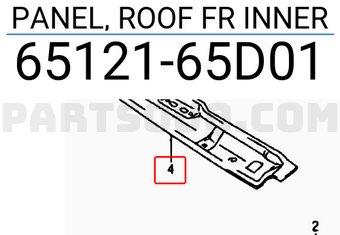 Suzuki 6512165D01 PANEL, ROOF FR INNER