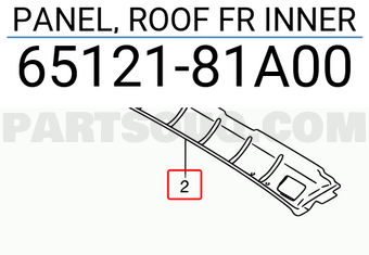 Suzuki 6512181A00 PANEL, ROOF FR INNER